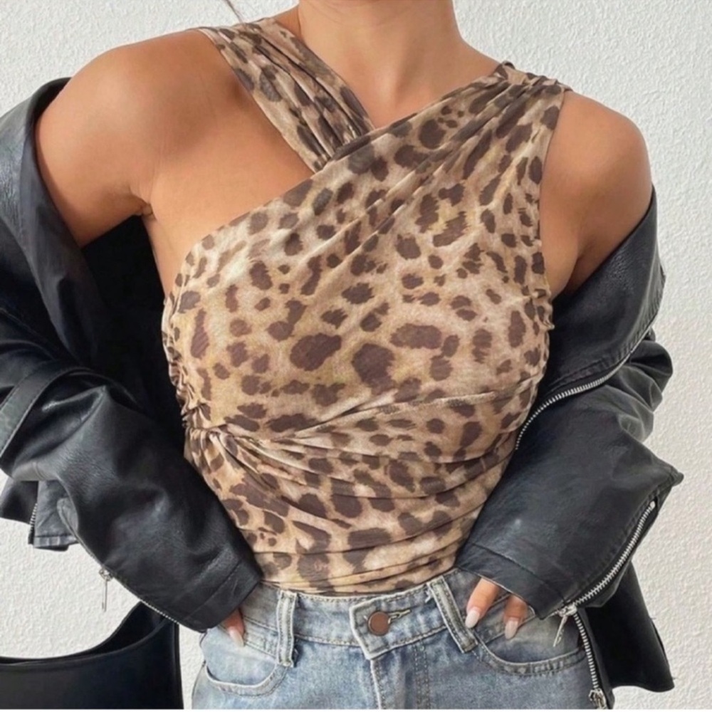 Zara Brown Leopard Print Body Suit